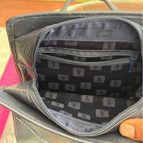 Yves Saint Laurent YSL Vintage Navy Blue Leather Backpack main image 4
